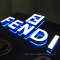 Customized 3d logo frontlit backlit resin letters led sign uv illuminated letter